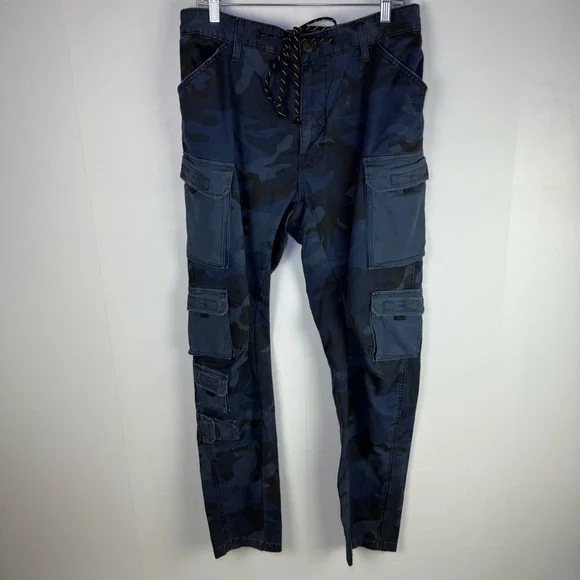 Hudson Jeans Navy Camouflage Cargo Pants - Picture 2 of 14